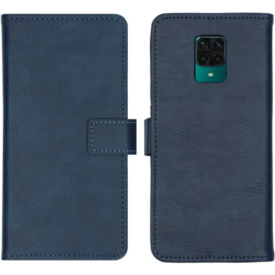 Afbeelding van iMoshion Hoesje Geschikt voor Xiaomi Redmi Note 9 Pro / 9S Met Pasjeshouder Luxe Bookcase Donkerblauw