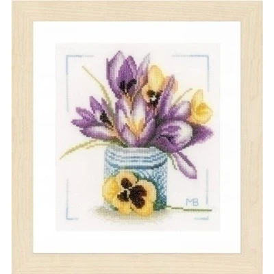 Afbeelding van Lanarte borduurpakket krokussen 0164068