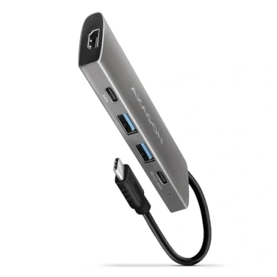 Afbeelding van AXAGON HMC 5G2 2x USB A + C HDMI, 3.2 Gen 2 10Gbps hub, PD 60W, 13cm cable *USBCM *USBCF *HDMIF *USBAF