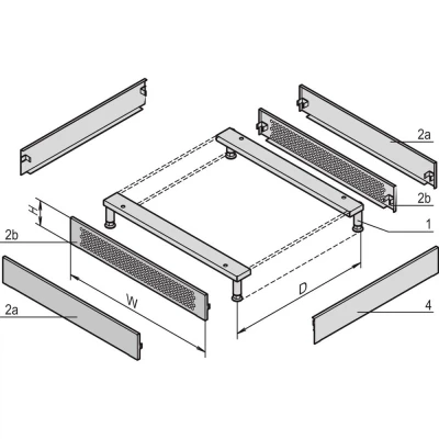 Afbeelding van Schroff 23130170 19 inch Zijwand voor patchkast