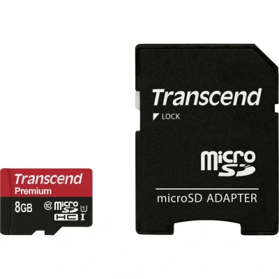 Afbeelding van Transcend Premium microSDHC kaart Industrial 8 GB Class 10, UHS I Incl. SD adapter