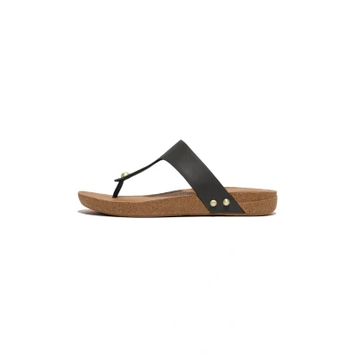Afbeelding van Fitflop Teensandalen, Dames, Maat: 38, Black Leer