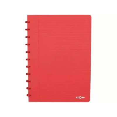 Afbeelding van Atoma Trendy Schrift, Ft A4, 144 Bladzijden, Gelijnd, Transparant Rood Schrift