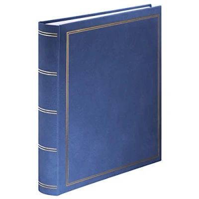 Image de Hama album photo super Jumbo London 34 x 35 cm (livre avec 80 pages blanches, pour 480 photos à personnaliser et coller, intercalaires en papier glacé) Bleu