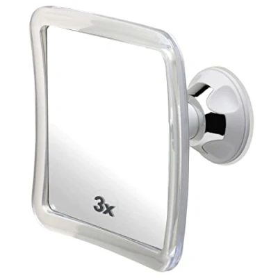 Afbeelding van Douchespiegel met zuignap, scheerspiegel douche 3 voudig, 16 x cm