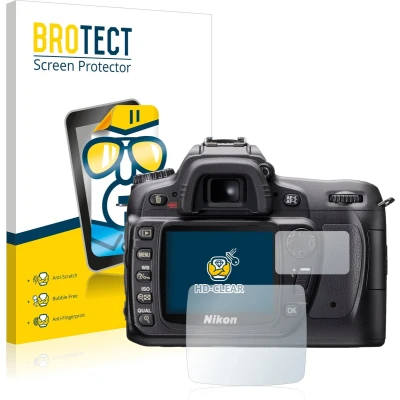 Afbeelding van BROTECT Screenprotector voor Nikon D80 Folie Beschermfolie transparant (2 Stuks)