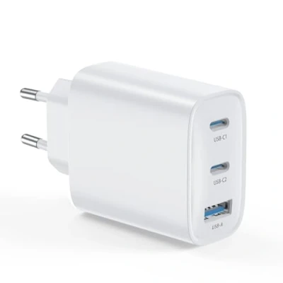 Afbeelding van Oplader USB C 40W 3 poorten type snellader voor iPhone 16 15 14 13 12 11 Pro Max XR XS 8 7, iPad, Samsung, Tablet