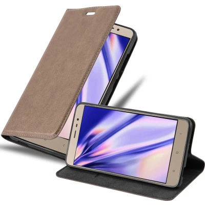Afbeelding van Cadorabo Hoesje geschikt voor Xiaomi RedMi NOTE 4 in KOFFIE BRUIN Beschermhoes met magnetische sluiting, standfunctie en kaartvakje Book Case Cover Etui