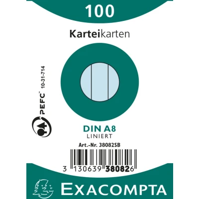 Afbeelding van Exacompta 38082SB 48x Pt 100 fiches bristo