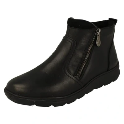 Afbeelding van Rieker Korte laarzen, Dames, Maat: 38, Schwarz Textiel/ synthetisch
