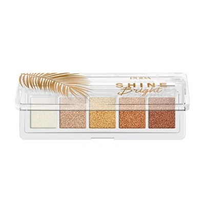 Afbeelding van Pupa Shine Bright Eye Palette 001 Sunny Gold
