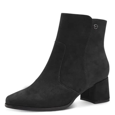 Afbeelding van Tamaris Comfort Korte laarzen, Dames, Maat: 40, Black suede Leer