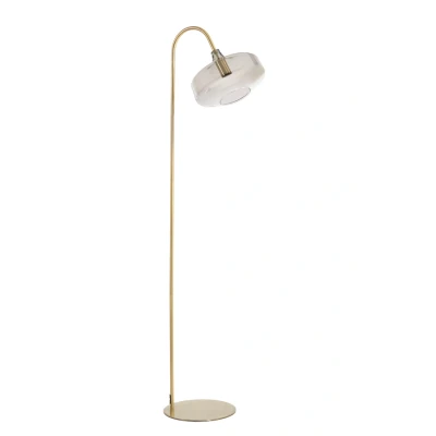 Afbeelding van Solna vloerlamp antiek brons/smoke glas