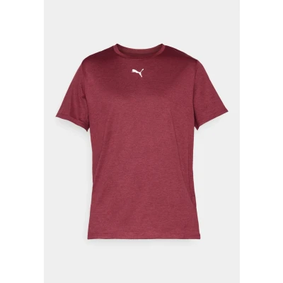 Afbeelding van PUMA M TAD ESSENTIALS Heather CAT Tee (CF small cat) Heren Sportshirt Ruby Shimmer