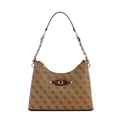 Afbeelding van Guess IZZY Handtas, Dames, Maat: One Size, Latte logo/brown