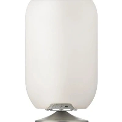 Afbeelding van Kooduu Atmos Wijnkoeler Bluetooth Speaker Led Lamp Zilverkleurig 35 cm Dimbaar Tafellamp Oplaadbaar