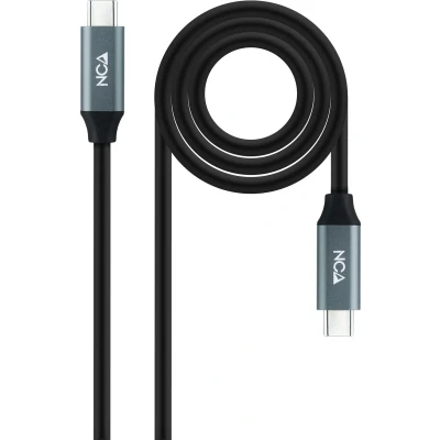 Afbeelding van USB C kabel NANOCABLE 10.01.4301 Zwart 1 m (1 Stuks)
