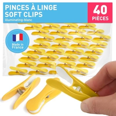 Afbeelding van Culiclean Wasknijpers/Soft Clips (40 stuks/wit lichtgevend)