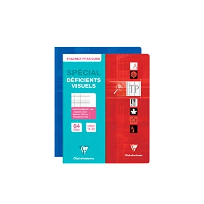 Afbeelding van Clairefontaine 37276C Een praktisch werkboek, 17 x 22 cm, 64 pagina&#039;s, grote ruiten, zwart, 10/10, 90 g en witte effen 125 g, gelamineerde omslag, willekeurige kleur