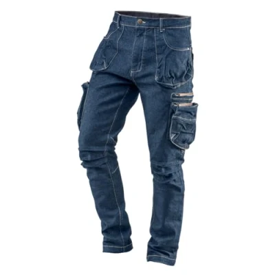 Afbeelding van Neo Tools Werkbroek voor heren, denim, lang, 8 zakken, XS XXXL, versterkte naden, voorgevormde knie, gemengde stof, 98% katoen, 2% elastaan, 410 g/m², multifunctionele cargo look, #NAME?