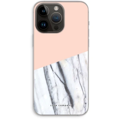 Afbeelding van Case Company® hoesje geschikt voor iPhone 14 Pro Max A touch of peach Soft Cover Telefoonhoesje Bescherming aan alle Kanten en Schermrand