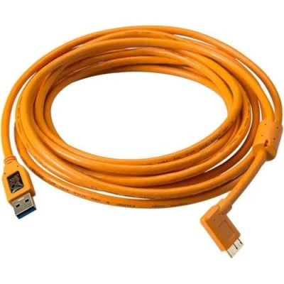 Image de Tether Tools tpro USB 3.0 Micro B Angle droit de 4,6 m/15 &#039;org