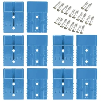 Afbeelding van Bohaner Anderson 10 stuks 50A 24V/600V stekker voor modulaire snelkoppeling batterij (blauw 50A)