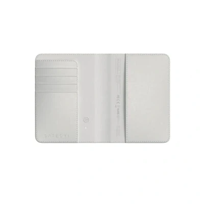 Afbeelding van SATECHI Paspoorthoes met Apple Find My, 4 kaartvakken, draadloos opladen, RFID bescherming, reisaccessoires, Beige, Modern