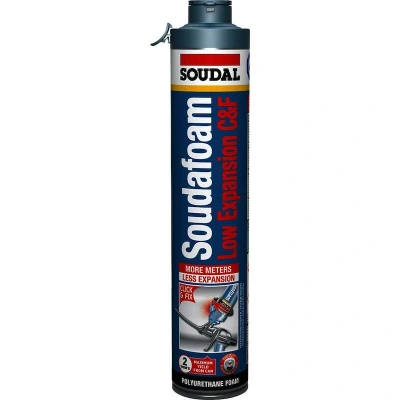 Afbeelding van Soudal Soudafoam polyurethaan schuim 750ml PVC Ramen Schuifraam buitendeuren