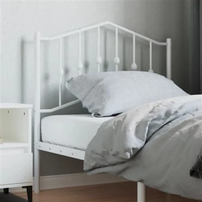 Afbeelding van Hoofdbord 90 cm metaal wit