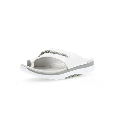 Afbeelding van Gabor Zehentrenner Teensandalen, Dames, Maat: 39, Weiss Leer