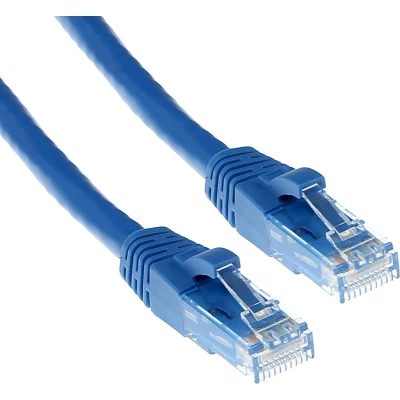 Afbeelding van ACT IB2601 U/UTP CAT6A Patchkabel Snagless RJ45 Connectoren Blauw 1 meter