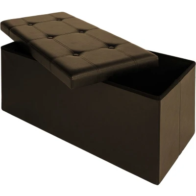 Afbeelding van Casaria Zitbank met Opbergruimte 80x40x40cm 100L Kunstleer Bruin