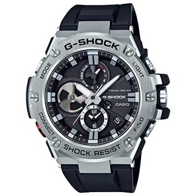 Afbeelding van G Shock heren Gsteel horloge GST B100 1AER in de kleur Zilver