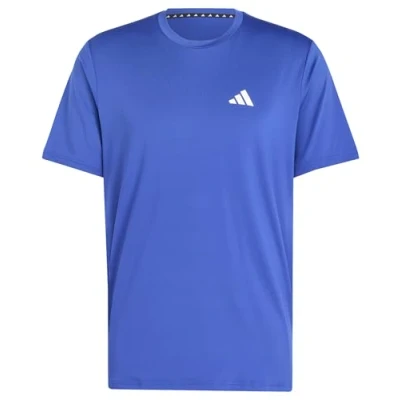 Afbeelding van adidas Train Essentials Stretch Training Tee T shirt voor heren, Semi Helder Blauw/Wit