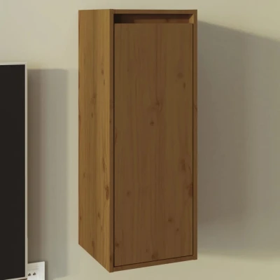 Afbeelding van Wandkast 30x30x80 cm massief grenenhout honingbruin