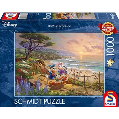 Image de Puzzle 1000 pièces Thomas Kinkade : Donald et Daisy Un après midi de canard