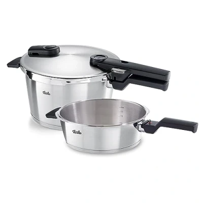 Afbeelding van Fissler Vitaquick Premium / set van 2 snelkookpannen Ø 22 cm (1 snelkookpan 4,5 l, 1 2,5 l) inductie