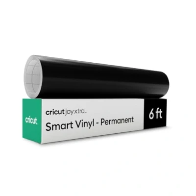 Afbeelding van Cricut Smart Vinyl permanent, zwart, 9,5 inch x 6 ft los (1)