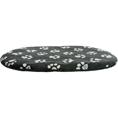 Afbeelding van Trixie Hondenkussen Jimmy Ovaal Zwart Met Pootprint 86X56 CM (408257)