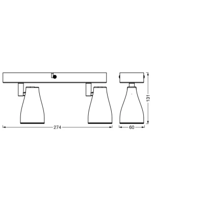 Afbeelding van LEDVANCE LED SPOT PEAR plafondmontagespot, gr, 8,6W, 420lm