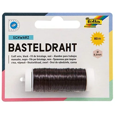 Afbeelding van Folia 79290 koperdraad, 0,3 mm x 80 m, zwart