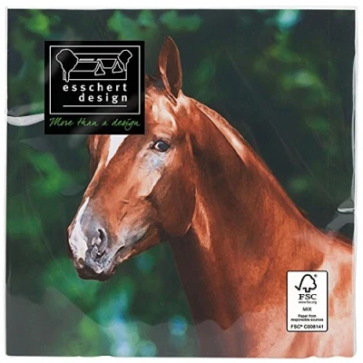 Afbeelding van Esschert Design Paard Papieren lunch Servetten 33x33 Cm 20