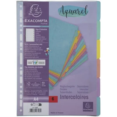 Image de Intercalairesà carte lustrée (lot de 25 assortis) Exacompta