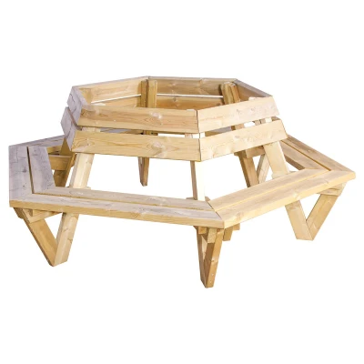 Afbeelding van Boombank Naturel Dennenhout 227x227x88 cm Bodin SenS Line
