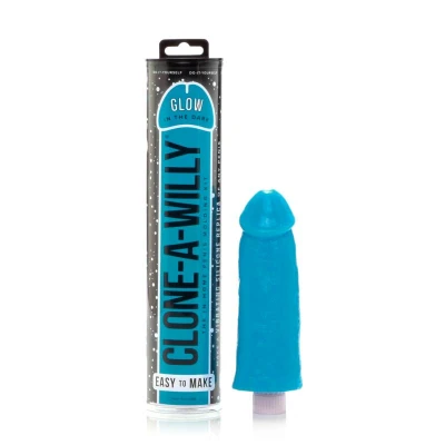 Afbeelding van Clone A Willy Kit Dildo Glow In The Dark Blue