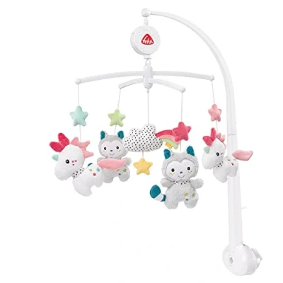 Image de Fehn Mobile musical Aiko &amp; Yuki pour aider bébé à s&#039;endormir avec d&#039;adorables animaux boîte musique mélodie &quot;Berceuse de Mozart&quot; lit accessoires jouets bébés 0 5 mois