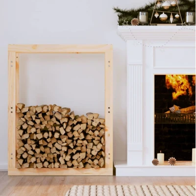 Afbeelding van Haardhoutrek 80x25x100 cm massief grenenhout