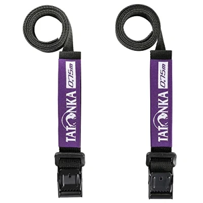 Afbeelding van Tatonka Easy Strap 2 stuks draagriemen 18 mm / 0,75 m twee spanbanden met metalen gesp 1,8 cm breed en 75 lang voor het aanpassen van volume of bevestigen uitrusting