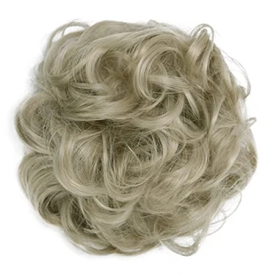 Image de CAISHA Postiche Choucho Avoir Les Cheveux Relevés Volumineux Bouclé Chignon Blonde G11A